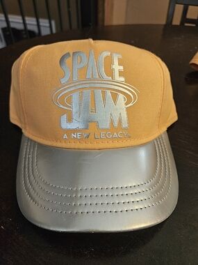Space Jam Orange & Silver Kids Snapback Hat 1/3